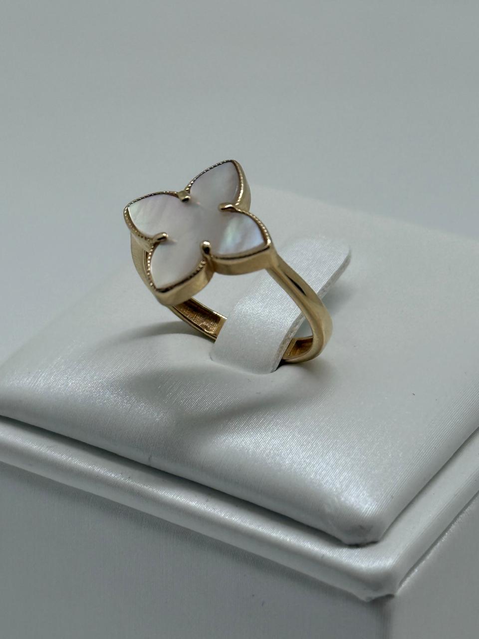ANILLO FLOR BLANCA (JUEGO) 14K 2.3G LK